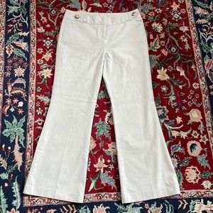 Dalia Collection Bootcut Grey Pinstripe Low Rise Trousers 4P